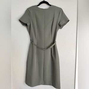 H&M Green Midi Dress with Belt